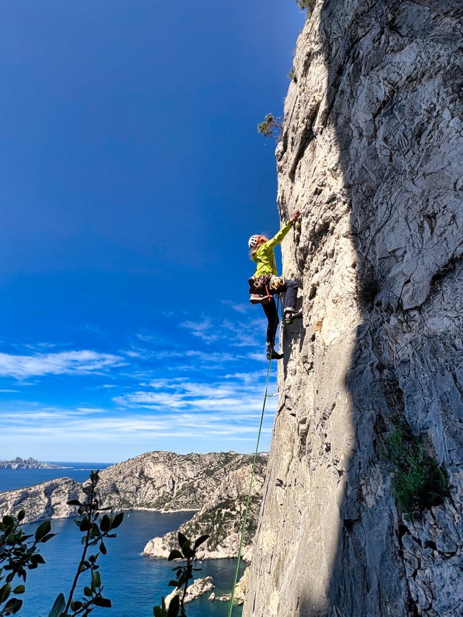 Escalade grande voie Candelle -Calanques